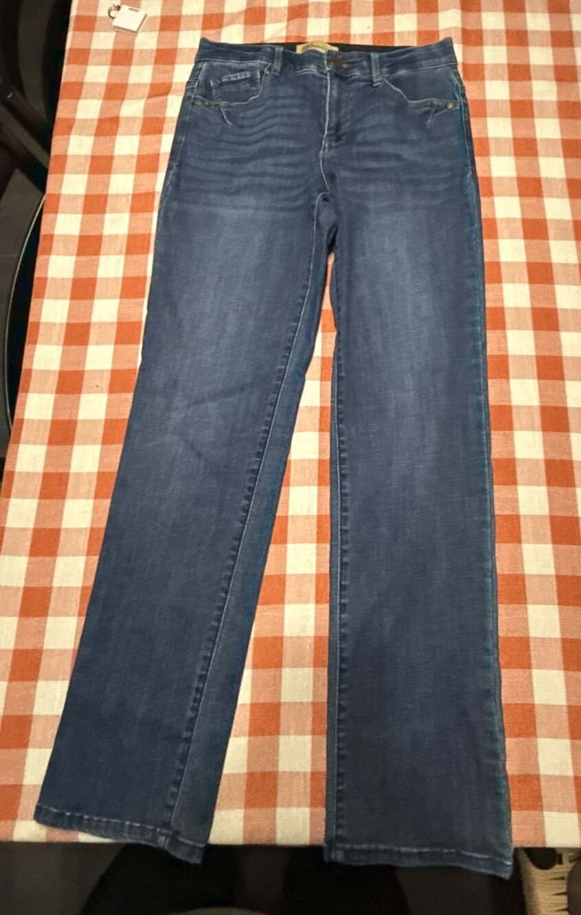 Democracy Straight Leg Jeans Size 8 Blue Denim Ab Technology